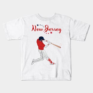 New Jersey USA Baseball Kids T-Shirt